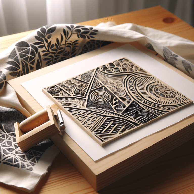 Think out of the Box: Linocut Printing on Fabric Tutorial