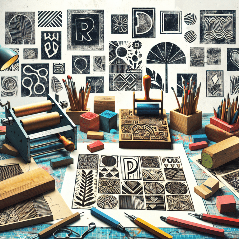 Linocut Print Projects for School Art Classes