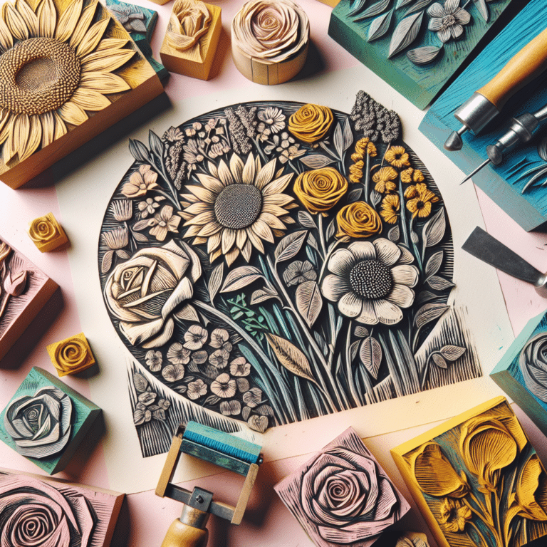 Floral Inspirations: Linocut Print Ideas