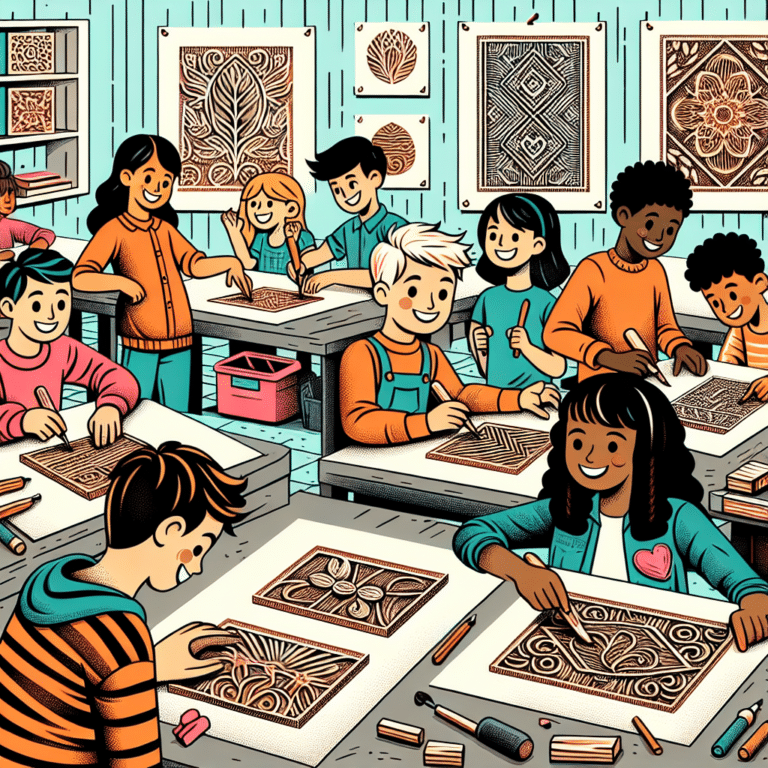 Linocut Patterns: Fun Projects for Kids and Students