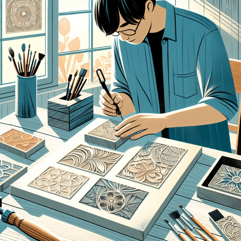 Designing Unique Wall Art using Linocut Blocks