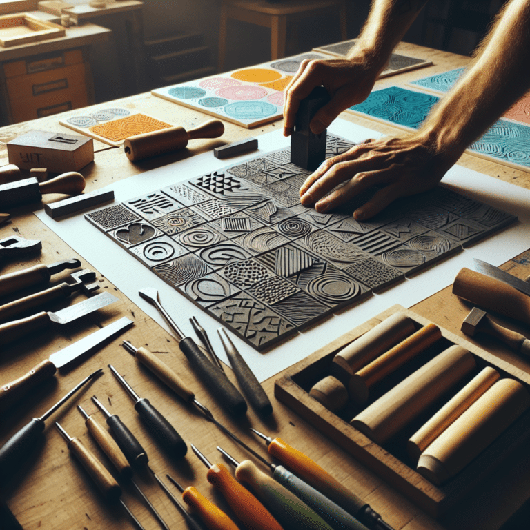 Getting Creative with Limited Linocut Tools