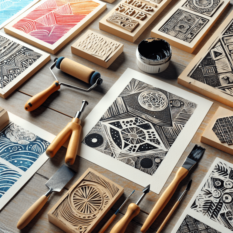 Linocut Print Projects for School Art Classes