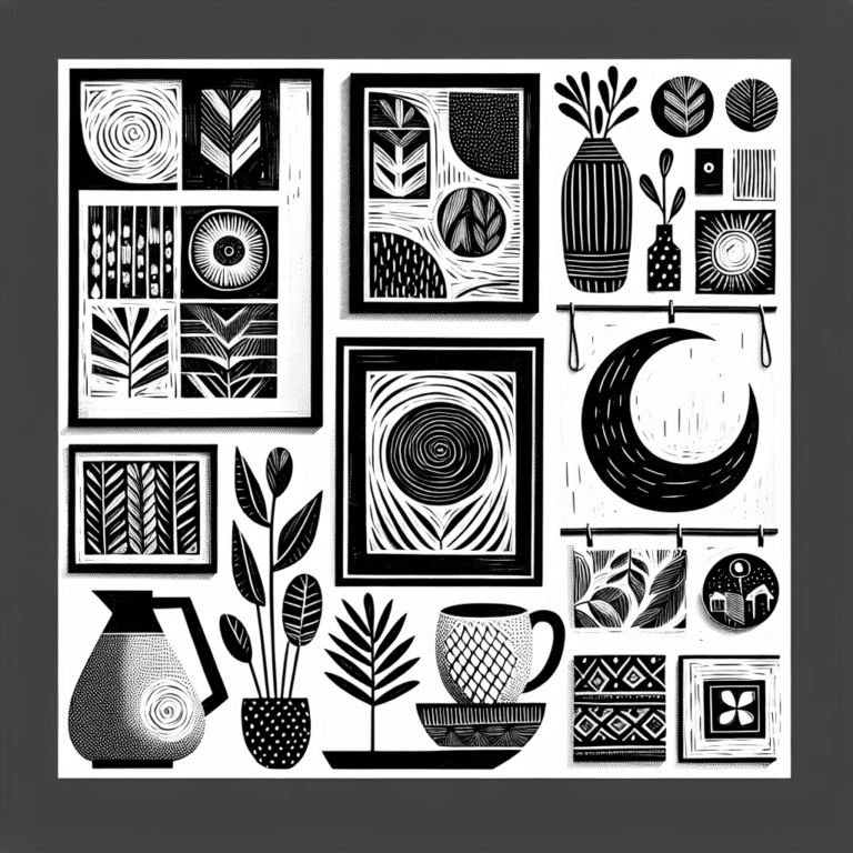 Simple Linocut Home Decoration Projects