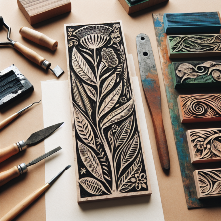 Creating Bookmarks with Linocut Designs
