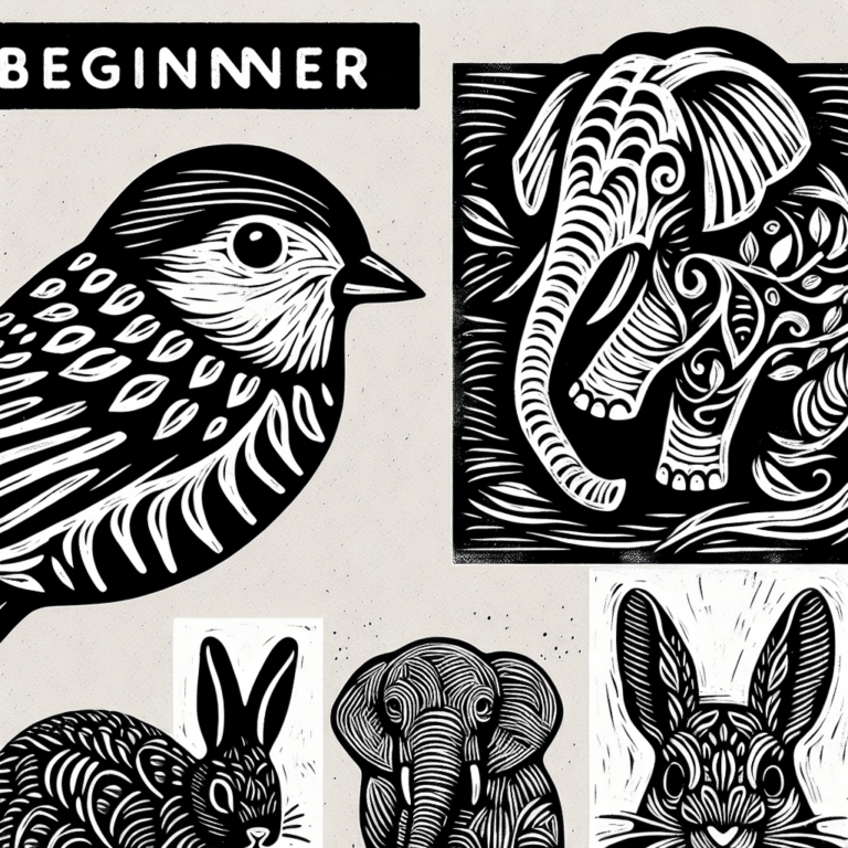 Animal Linocut Designs: A Beginner's Project